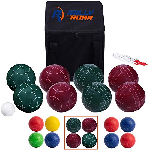 【中古】【未使用・未開封品】Bocce Ball Game Set for Adults, Families - 90 mm - Complete Bocce Yard and Lawn Games with Carrying and Storage Case by Rally and Roar
