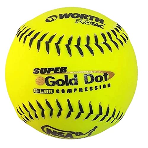 【中古】【未当て嵌める・未開封品】Worth Sports Pro Tac Gold Dot W00610535 ソフトボール 12in アイコン 黄色