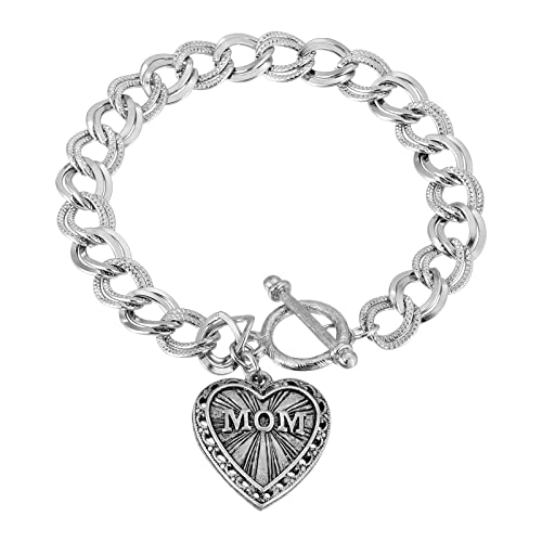 【中古】【未使用・未開封品】1928 Jewelry 母の日アイテム シルバートーン Mom ハートチャームブレスレット シルバー 25,988円