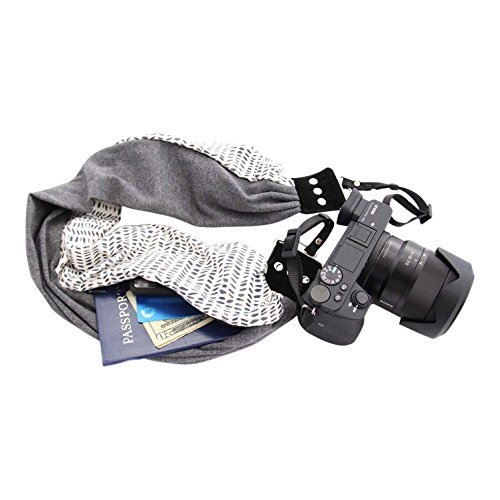 【中古】【未使用・未開封品】Capturing Couture スカーフカメラストラップ 隠しジッパーポケット付き KylaSasha ? スタイリッシュ 快適 & 首や肩にソフト 写真家用 デジタル