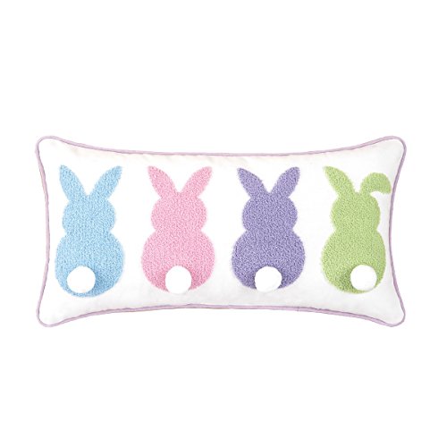 【中古】【未当て嵌める・未開封品】C\u0026F Home バニーバム 房付き添い人枕 10 x 20 白いこと 青色 サクラ色 パープル ペリドット その他-家電