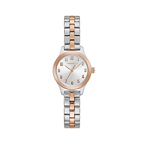 【中古】【未当て嵌める・未開封品】Bulova カラベル言い慣わし的なクォーツウォッチ、ステンレス鋼鋼、ツートンカラー（ひな形：45L175） ツートーン/シルバーホワイトダイヤル
