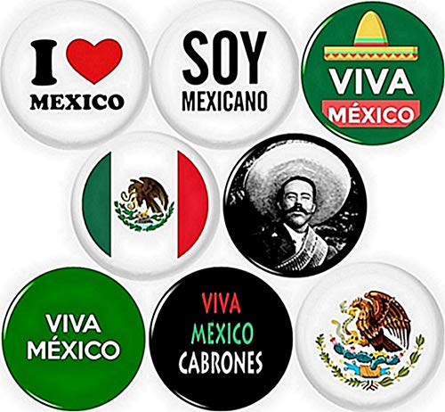 【中古】【未使用・未開封品】メキシコ新しい1?x 8?" inch25?mmピンボタンバッジViva大豆Mexicano Cabrones Love Pancho Villa。。。｜AJIMURA-SHOP