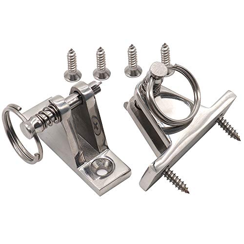 【中古】【未当て嵌める・未開封品】VTurboWay 2 Pack Bimini Top 90CDeck Hinge with Removable Pin, 316 Stainless Steel, Free Installation Screws