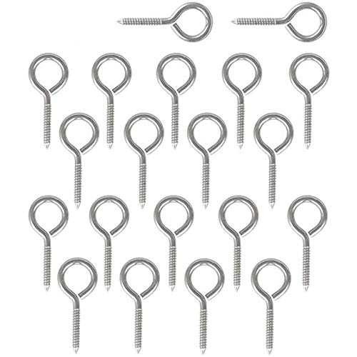 【中古】【未使用・未開封品】HEVERP 20個 7/8 x 2インチ ステンレススチール スクリューアイ/タッピングネジ/吊り下げフック プラスチック製拡張チューブ付き|AJIMURA-SHOP