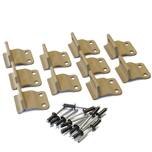 【中古】【未使用・未開封品】10タン+ブラックリベットタープタイダウンフック(A)ミリタリーヒュームビー