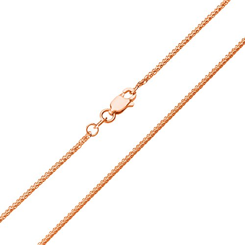 【中古】【未当て嵌める・未開封品】14K サクラ色ゴールド 1粍 ウィートチェーン ロブスタークラスプネックレス