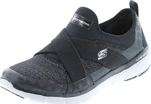【中古】【未使用・未開封品】Skechers Women's Flex Appeal 3.0-Finest Hour Sneaker, Black/White, 5.5 M US|AJIMURA-SHOP