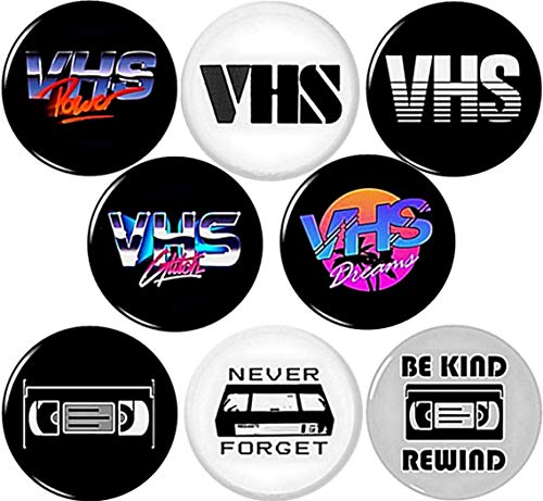 【中古】【未使用・未開封品】VHS 8新しい1?"インチ25?mmボタンピンバッジテープVCR Betamax Be Kind Rewind Never Forget 80s|AJIMURA-SHOP