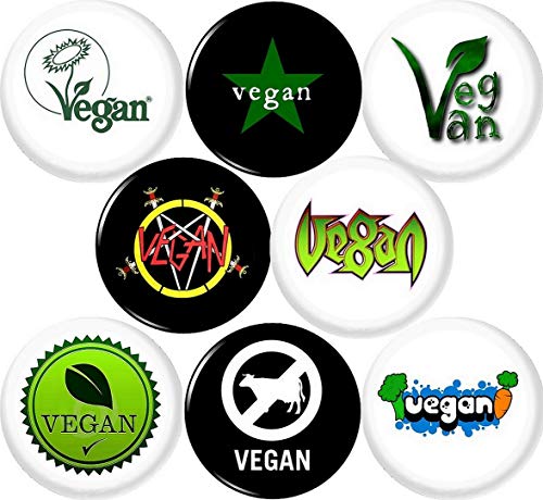 【中古】【未当て嵌める・未開封品】Vegan 8目あたらしい1?\"in25?粍ボタンピンバッジ毛の荒物Liberation Earth First Stocking Stuffer"