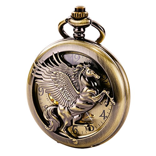 【中古】【未当て嵌める・未開封品】TREEWETO ヴィンテージ 力学的 スケルトン ホロー ペガサス 刻みつける 袖時計 メンズ レディース ブロンズ 靴-その他