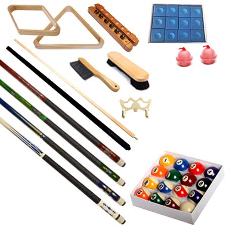 【中古】【未使用・未開封品】プールテーブル - プレミアムビリヤード 32ピース アクセサリーキット プールキュースティック ブリッジボールセット