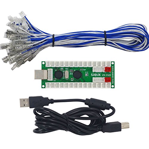 【中古】【未使用・未開封品】SJJX 2プレーヤーアーケードゲーム DIYキット USBエンコーダコントローラーボタンジョイスティック レトロパイ Raspberry Pi MAME PC用｜AJIMURA-SHOP