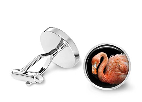 【中古】【未当て嵌める・未開封品】Flamingo Cufflinksピンクフラミンゴカフリンク