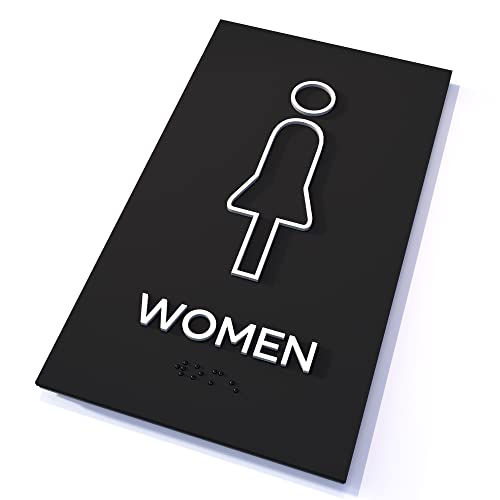 【中古】【未使用・未開封品】Kubik Letters トイレサイン ADA準拠点字タクティカルサイン モダンなドアサイン 3M両面テープ付き 8.9 x 5.1 x 0.3 inches (22.75 x 13 x 0.8 c|AJIMURA-SHOP