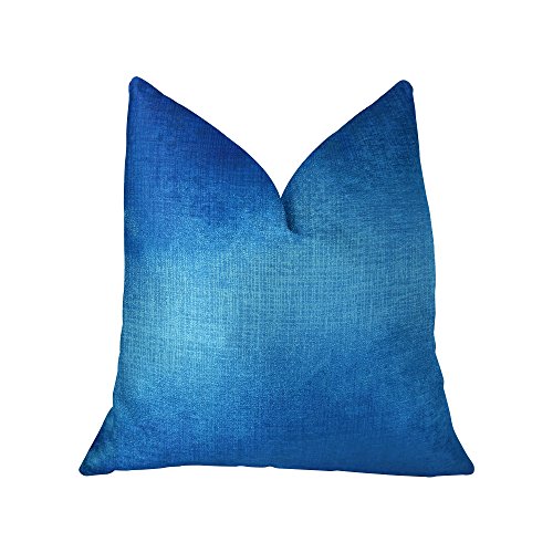 【中古】【未当てはめる・未開封品】Plutus Electric Azure Blue Handmade Luxury Pillow - Double Sided 24\