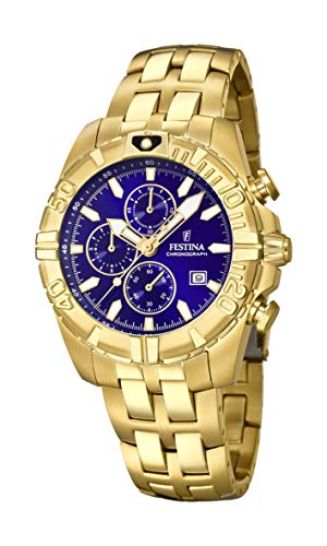 【中古】【未当てはめる・未開封品】Festina ユニ 成年者用 クロノグラフ クォーツウォッチ ゴールドメッキストラップ付き添い人 F20356/3