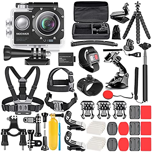【中古】【未使用・未開封品】Neewer G1 Ultra HD 4Kアクションカメラキット 16MP、30m 170度広角スポーツカメラ/水中防水カメラと50-In-1 アクションカメラアクセサリセット