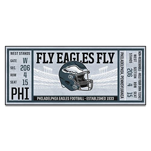 【中古】【未使用・未開封品】Fanmats NFL Philadelphia Eagles nfl-philadelphia eaglesticketランナー、チームカラー、1サイズ