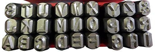 【中古】【未使用・未開封品】Wokesi 5/16インチ (8mm) 高硬度カーボンスチール 大文字アルファベットスクリプトメタルハンドスタンプパンチキット 金型コードタグ ジュエルメ