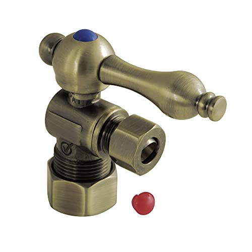 【中古】【未使用・未開封品】Kingston Brass CC53301 ビンテージ 5/8インチ X 3/8インチ OD 圧縮角度ストップ レバーハンドル付き 5/8-Inch X 3/8-Inch OD Compression CC533