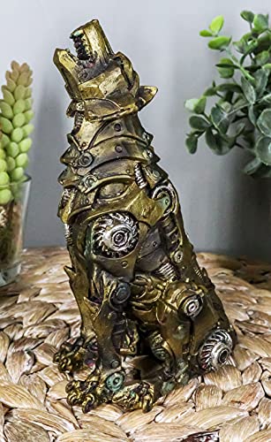 【中古】【未使用・未開封品】Ebros Denizen of Twilight スチームパンク ウルフハウリング像 高さ6インチ ライカン 狼人間 スチームパンク サイボーグ ウルフ 置物 ビクトリ