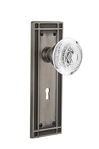 【中古】【未使用・未開封品】Nostalgic Warehouse 751663 ミッションプレート クリスタルエッグ&ダーツノブ インテリア ほぞ穴 バックセットサイズ: 2.25インチ サテンニッケ｜AJIMURA-SHOP