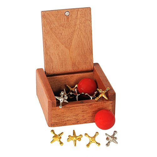 【中古】【未使用・未開封品】WE Games メタルジャックゲーム レトロゲーム メタルジャックとボール2セット付き 記念木製ボックス入り ノスタルジックなおもちゃセット 子供と|AJIMURA-SHOP