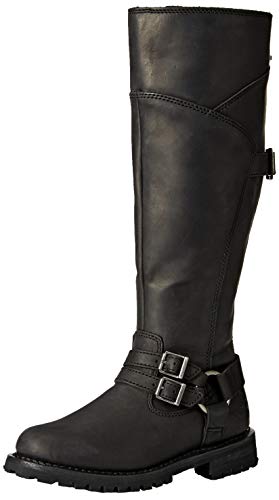 【中古】【未当て嵌める・未開封品】HARLEY-DAVIDSON FOOTWEAR レディース Lomita 自動自転車ブーツ, 黒いこと, 9.5