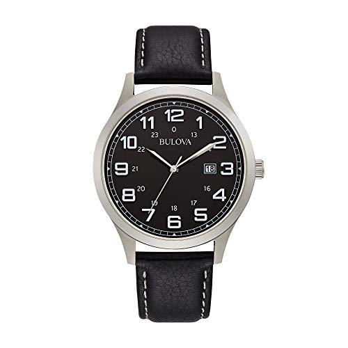 【中古】【未当て嵌める・未開封品】Bulova メンズ お召しものは、ステンレススチールウォッチダイヤル 黒いこと