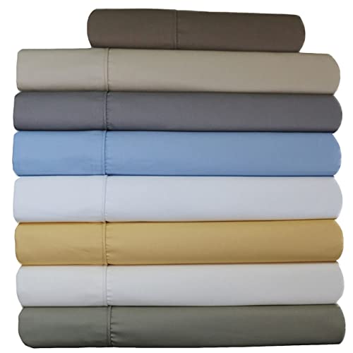 【中古】【未当て嵌める・未開封品】Abripedic Wrinkle Free腰かけ, 650スレッド数、奥行きのある衣嚢、コットンポリブレンドシートセット ツインXL 薄墨色