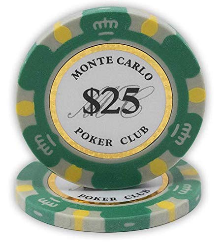 【中古】【未使用・未開封品】Da Vinci 14?GramクレイMonte Carlo Poker Clubプレミアム品質ポーカーチップ???パックof 50チップ グリーン|AJIMURA-SHOP