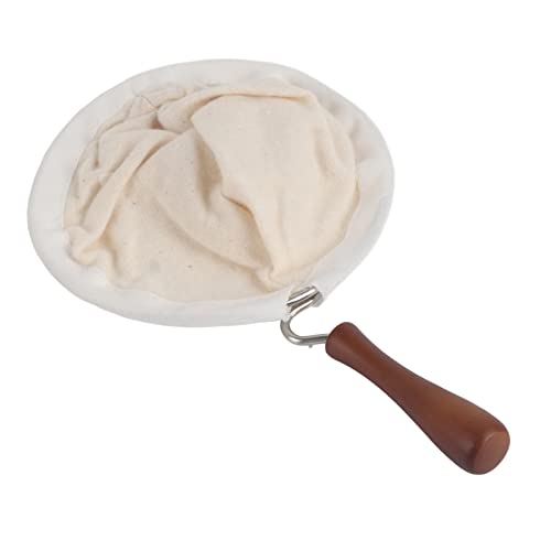 【中古】【未使用・未開封品】コーヒーフィルター ハンドメイド 再利用可能 カフェ フランネル 布フィルターバッグ コーヒーソックス 木製ハンドル(大)｜AJIMURA-SHOP