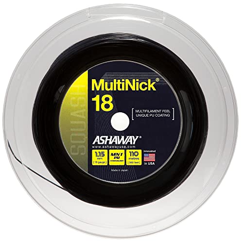 【中古】【未使用・未開封品】ASHAWAY MultiNick 18 スカッシュストリング (リール1個)|AJIMURA-SHOP