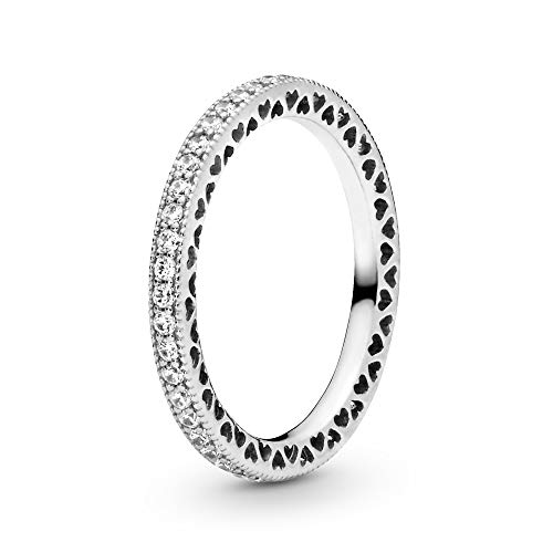 【中古】【未使用・未開封品】Pandora Jewelry Sparkle and Hearts キュービックジルコニア リング スターリングシルバー