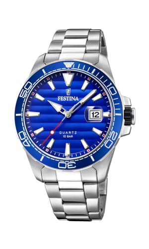 【中古】【未当て嵌める・未開封品】Men \u0027s Watch Festina???f20360?/ 1???石英???逢い引き???Navy青碧andスチール写真???stainless-steel