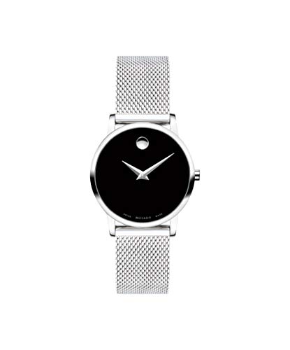【中古】【未使用・未開封品】Movado ミュージアムクラシック - 0607220 28 mm ブラック/シルバー