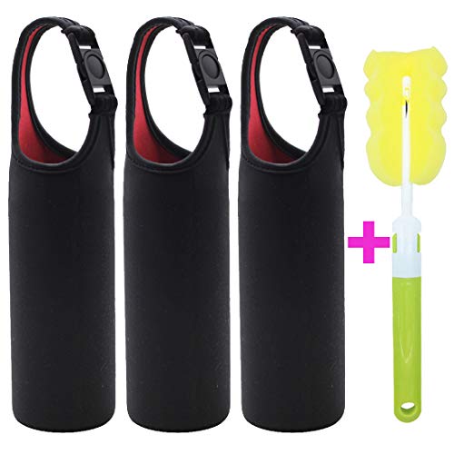 【中古】【未当て嵌める・未開封品】Kvvdi 3容器に並べる 18薬局衡オンス ? 25薬局衡オンス ネオプレンウォーターボトルスリーブ ポータブルボトルクーラーカバーホルダーストラップ アウトドア用 (3