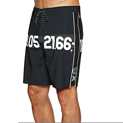 【中古】【未当て嵌める・未開封品】Hurley Men\u0027s AJ2042 JJF IV Parallel Sea 19\" Board Short, Black - 31"