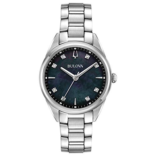 【中古】【未当て嵌める・未開封品】Bulova レディースウオッチ One Size スチール写真/黒いこと