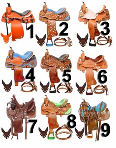 【中古】【未当てはめる・未開封品】Y \u0026 Z Enterprises割り増し金なめし革Western HorseサドルTack大いさ15?\