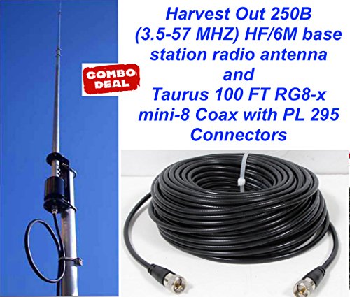 【中古】【未当て嵌める・未開封品】Harvestアウト250b (3.5???57?MHz) HF/6?m垂直方向軍事基地W/taurus100?Ft同軸有線テレビ