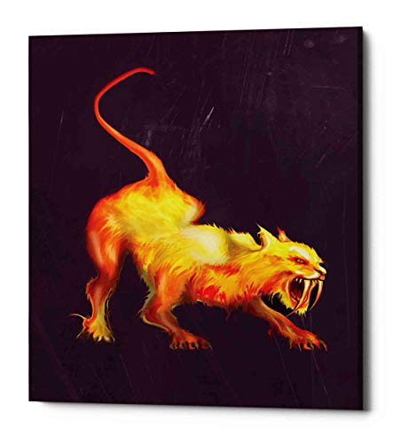 【中古】【未当て嵌める・未開封品】EpicグラフィティRaptor byマイケル・スチュワート、Giclee帆布壁作物 20\" x 24\"" オレンジ色 EPIC-CA20241400"