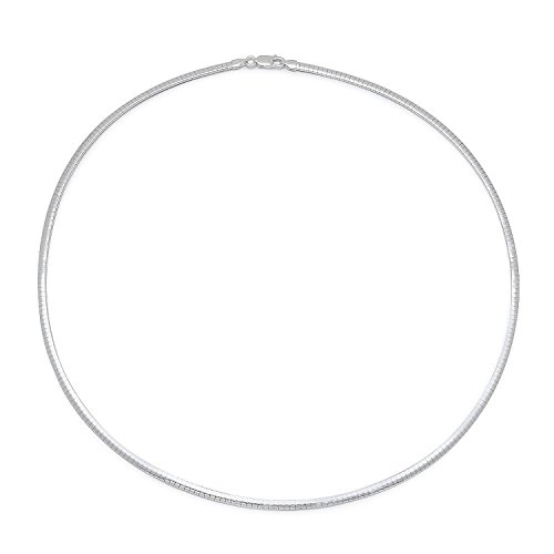 【中古】【未使用・未開封品】Pori Jewelers 925スターリングシルバー 3mm オメガチェーン レディース イタリア製 16|AJIMURA-SHOP
