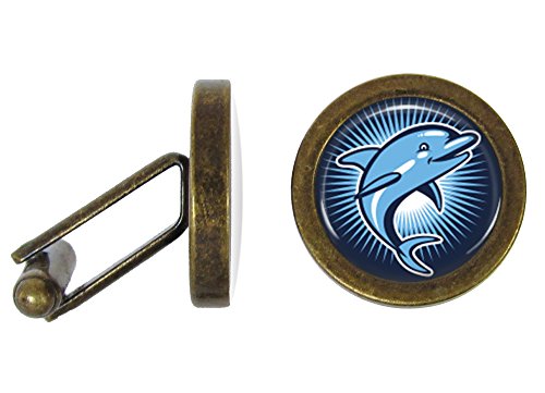 【中古】【未当てはめる・未開封品】Oakmont カフスリンク 海豚カフスリンク ボトルノーズカフリンクス (角度付き添い人～版)
