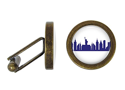 【中古】【未当て嵌める・未開封品】OakmontカフスリンクNew Yorkニューヨーク州Skyline Cufflinks Cuff Links (Angled Edition)