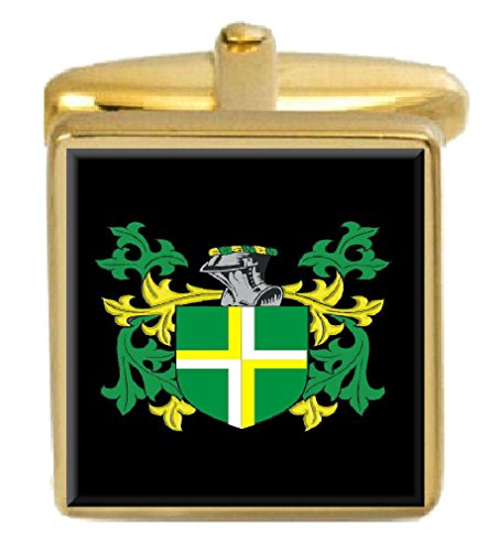 【中古】【未当て嵌める・未開封品】Select Gifts Lang スコットランド 身寄り クレスト 姓記号 ゴールドカフリンクス 目じるしボックス席