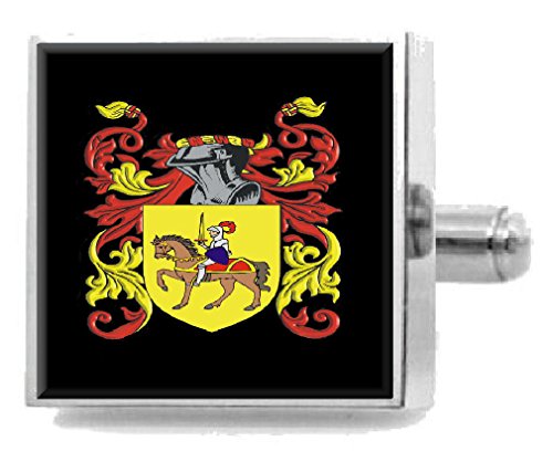 【中古】【未当て嵌める・未開封品】Bunce England Family Crest カフリンクス 名まえ 厚地の外套・オブ・アームズ カスタマイズ可