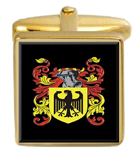 【中古】【未使用・未開封品】(セレクトギフト) Select Gifts Kearney アイルランド家紋 名字紋章 紋章 ゴールドカフスボタン 刻印ボックス
