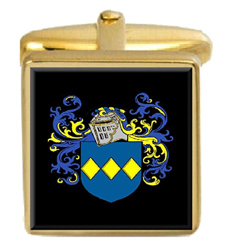 【中古】【未当て嵌める・未開封品】Select Gifts Freeman England Family Crest Surname 表象 ゴールドカフスリンク 目じるしボックス席 その他-靴